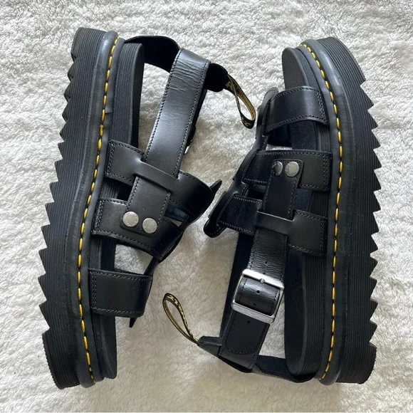 Dr. Martens Chunky Terry Brando Sandals Black